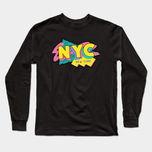 New York City Retro 90s Logo Long Sleeve T-Shirt